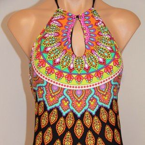 Trina Turk Vibrant Patterned Halter One Piece